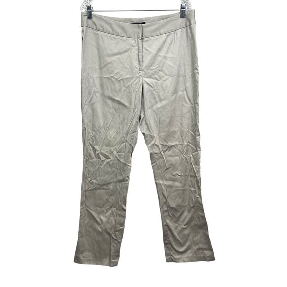 Evan Picone Womens Pants Stretch Straight Leg Flat Front Zip Fly Khaki Size 12 - Picture 1 of 6